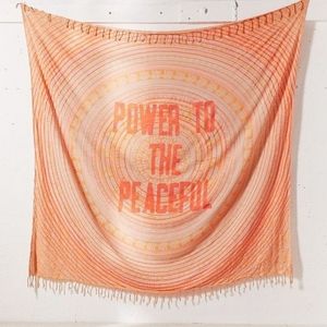 Orange Urban Outiftters wall tapestry